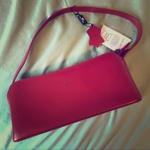 DANIELA MODA Red Leather bag Vera Pelle